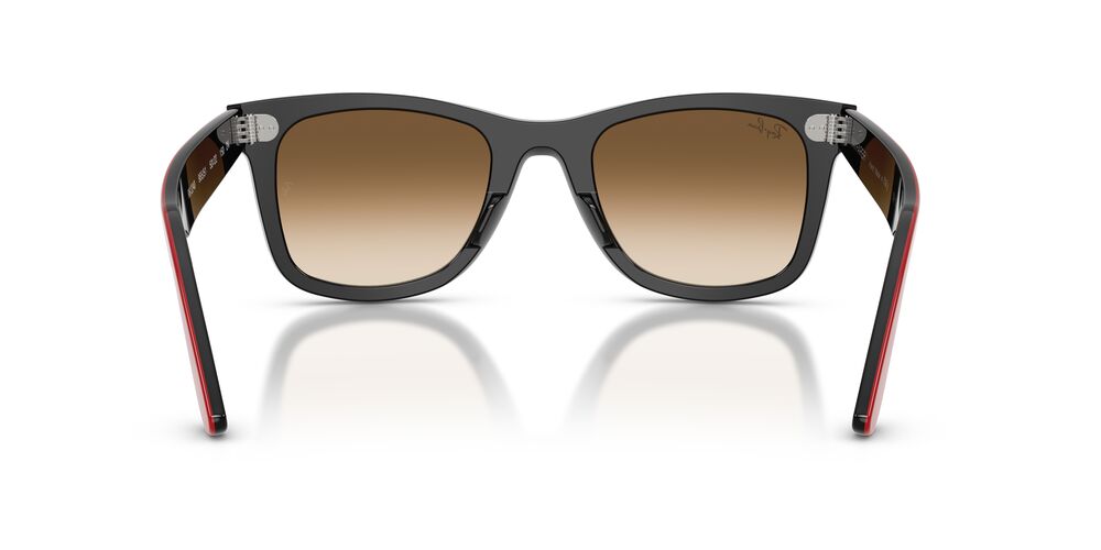 Anteojos De Sol Ray-Ban RB2240 Wayfarer Red On Black Clear Gradient Brown Café/Rojo