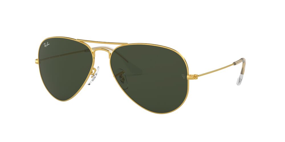 Anteojos De Sol Ray-Ban RB3025 Aviator Large Metal Verde/Dorado