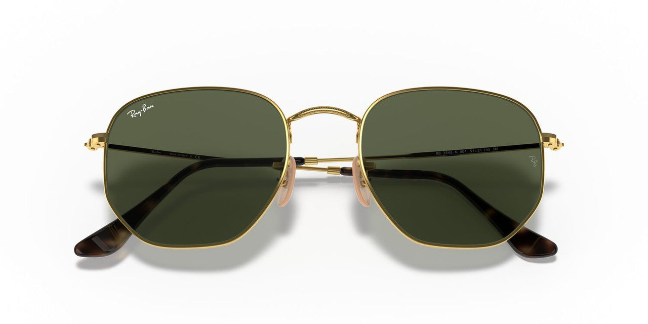 Anteojos De Sol Ray-Ban RB3548N Hexagonal Verde/Dorado