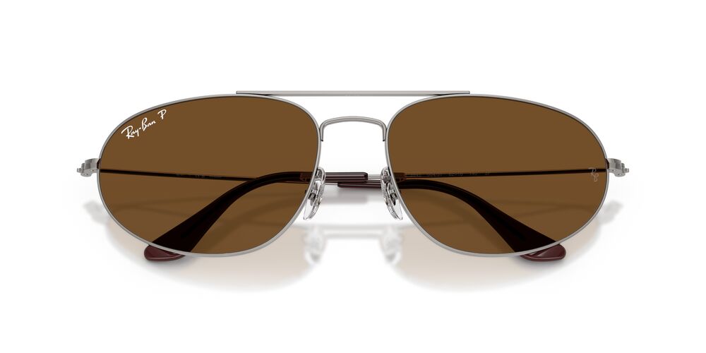 Anteojos De Sol Ray-Ban RB3945 Gunmetal Brown Polar Marron/Gris