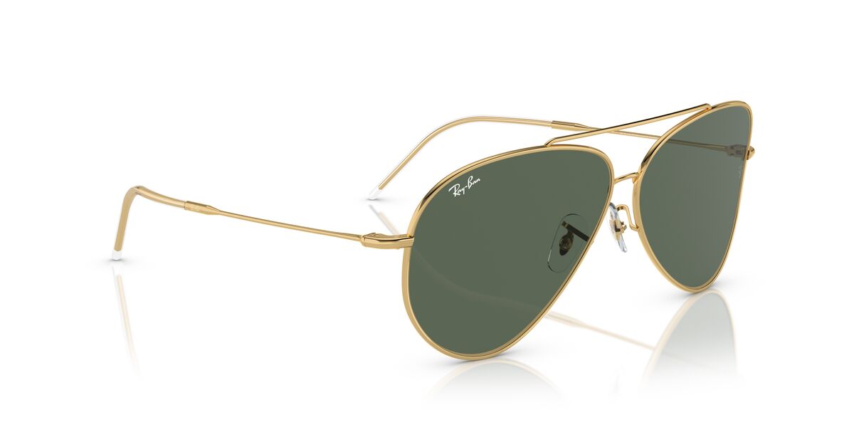 Anteojos De Sol Ray-Ban RBR0101S Aviator Reverse Verde/Dorado