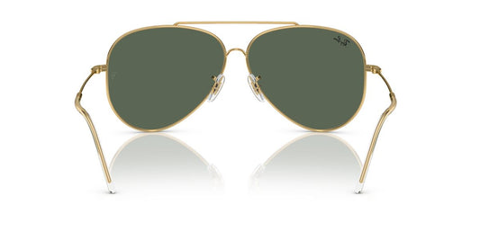 Anteojos De Sol Ray-Ban RBR0101S Aviator Reverse Verde/Dorado