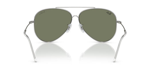Anteojos De Sol Ray-Ban RBR0101S Aviator Reverse Verde/Plateado