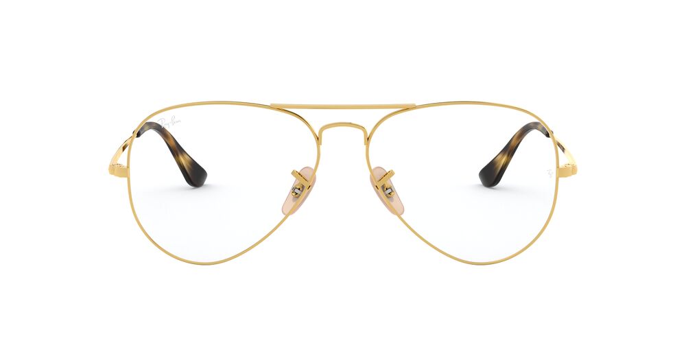 Anteojos Ópticos Ray-Ban RX6489 Aviator Dorado