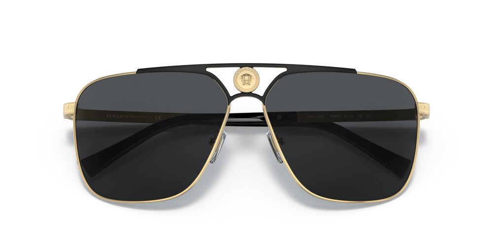 Anteojos De Sol Versace VE2238 Gris/Dorado