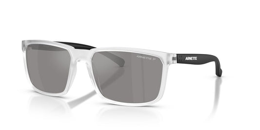 Anteojos De Sol Arnette AN4251 Stripe Matte Crystal Grey Mirror Silver 80 Polar Gris/Transparente