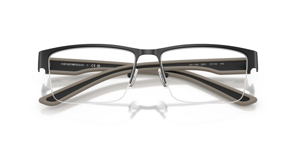 Anteojos Ópticos Emporio Armani 0EA1182 Rubberized Matte Black Matte Negro