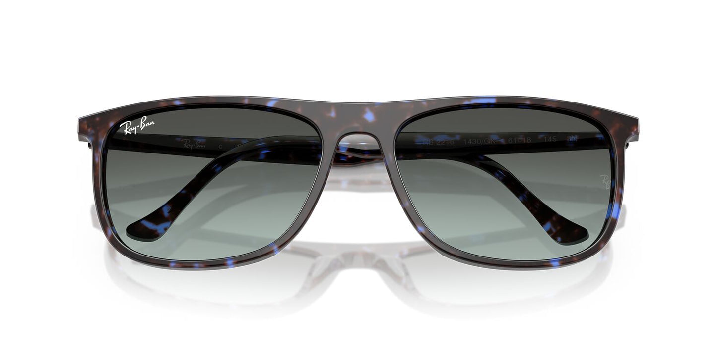 Anteojos De Sol Ray-Ban RB2216 Havana Blue Turtle Blu Vintage Gradient Black Negro/Havana