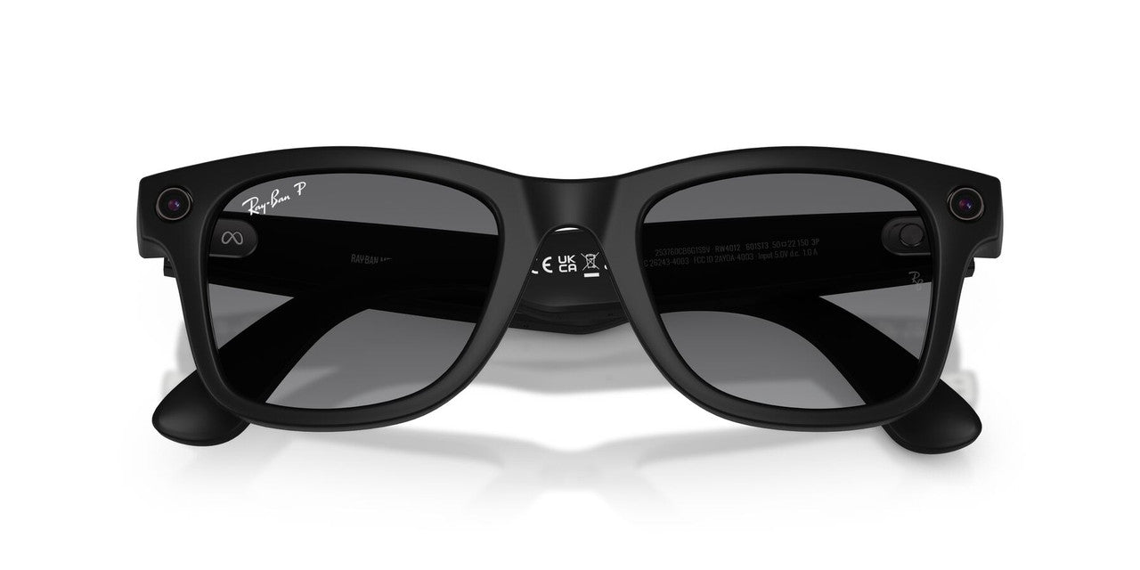 Anteojos De Sol Ray-Ban Meta 0RW4012 Wayfarer Gris/Negro