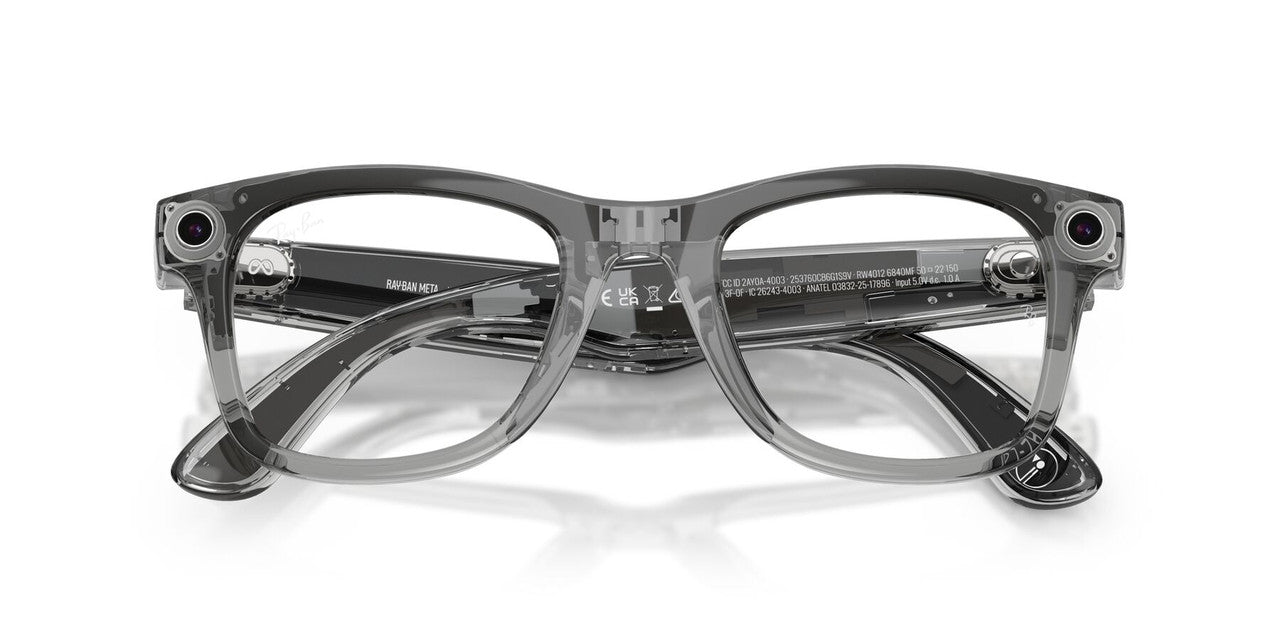 Anteojos De Sol Ray-Ban Meta 0RW4012 Wayfarer Transitions Azul/Gris