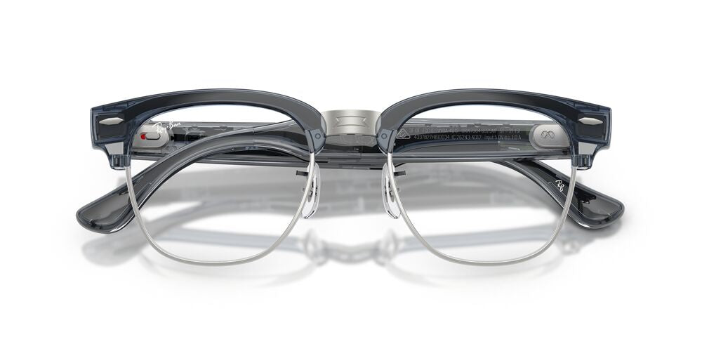 Anteojos de Sol Ray-Ban Meta Audio 0RW7004 Clubmaster Azul/Azul Transitions