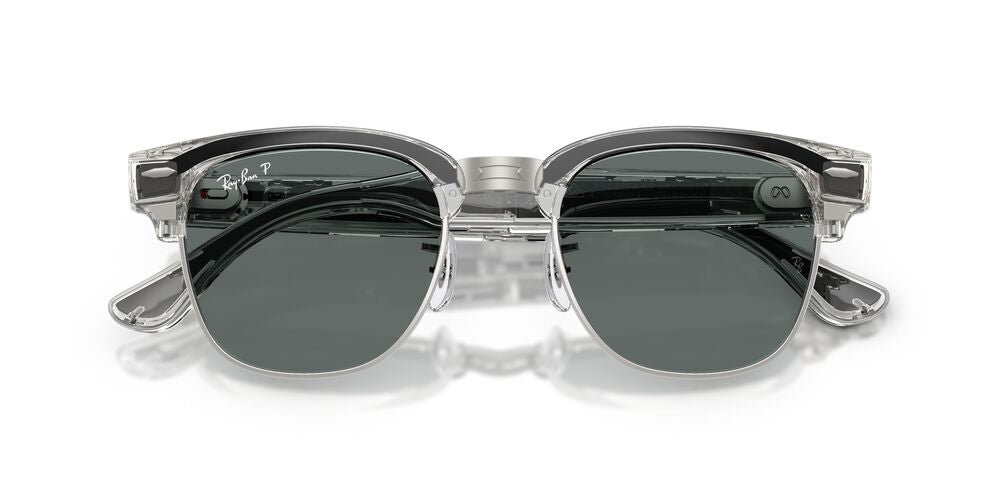 Anteojos de Sol Ray-Ban Meta Audio 0RW7004 Clubmaster Gris/Gris