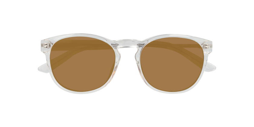 Anteojos De Sol Seen NE6077 Transparent Crystal Clear Brown Mirror Gold Café/Transparente