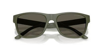 Anteojos De Sol Emporio Armani EA4243 Matte Green Dark Brown Café/Verde
