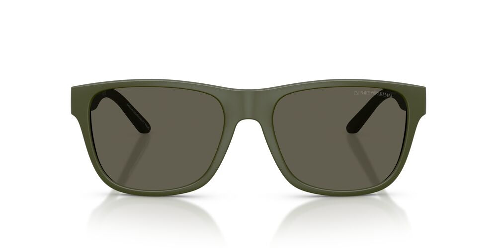 Anteojos De Sol Emporio Armani EA4243 Matte Green Dark Brown Café/Verde