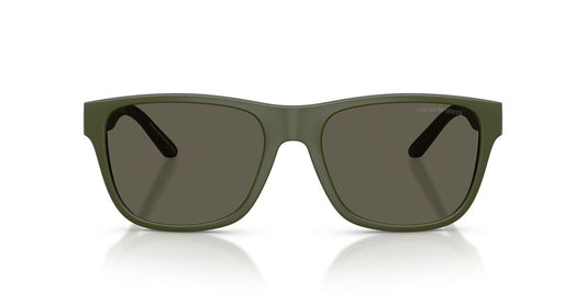 Anteojos De Sol Emporio Armani EA4243 Matte Green Dark Brown Café/Verde