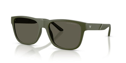 Anteojos De Sol Emporio Armani EA4243 Matte Green Dark Brown Café/Verde