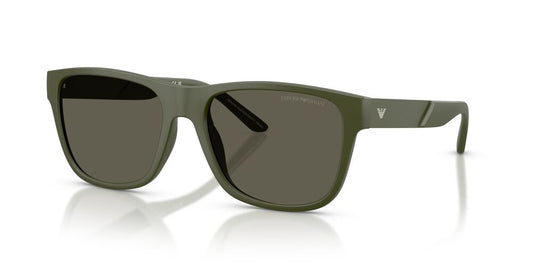 Anteojos De Sol Emporio Armani EA4243 Matte Green Dark Brown Café/Verde