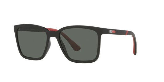 Anteojos De Sol Jean Monnier J84171 Matte Black Full Dark Green Verde/Negro