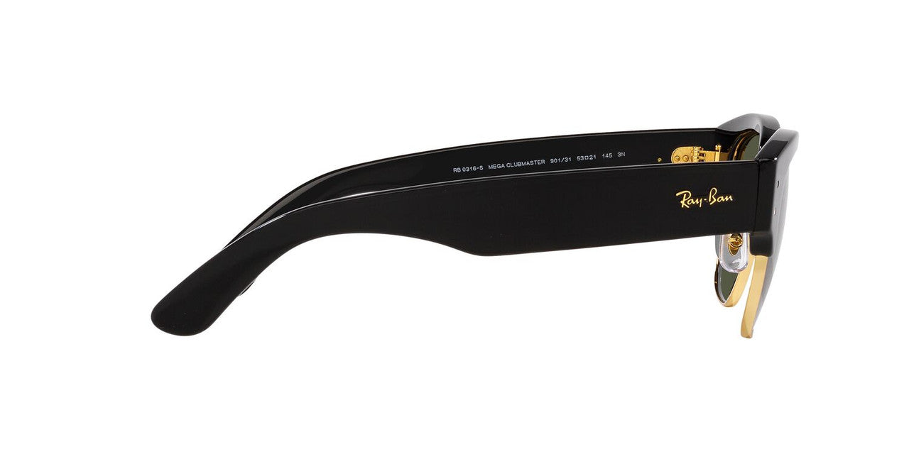 Anteojos De Sol Ray-Ban RB0316S Mega Clubmaster Verde/Negro