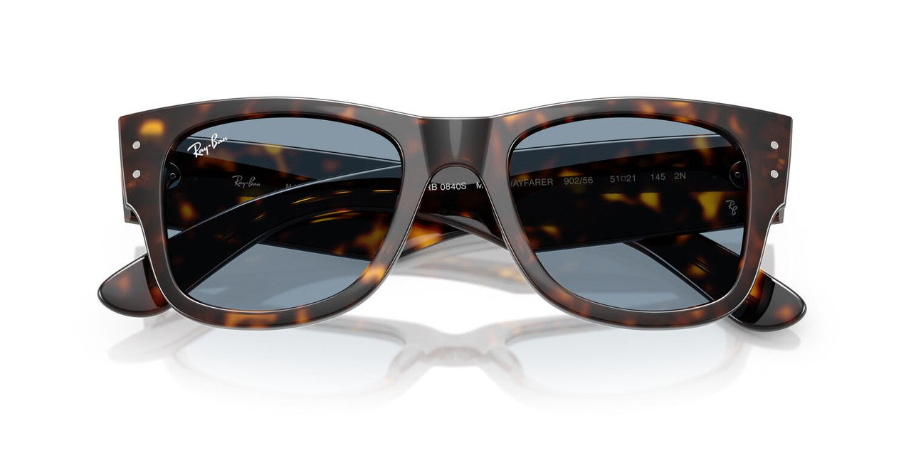 Anteojos De Sol Ray-Ban RB0840S Mega Wayfarer Azul/Havana