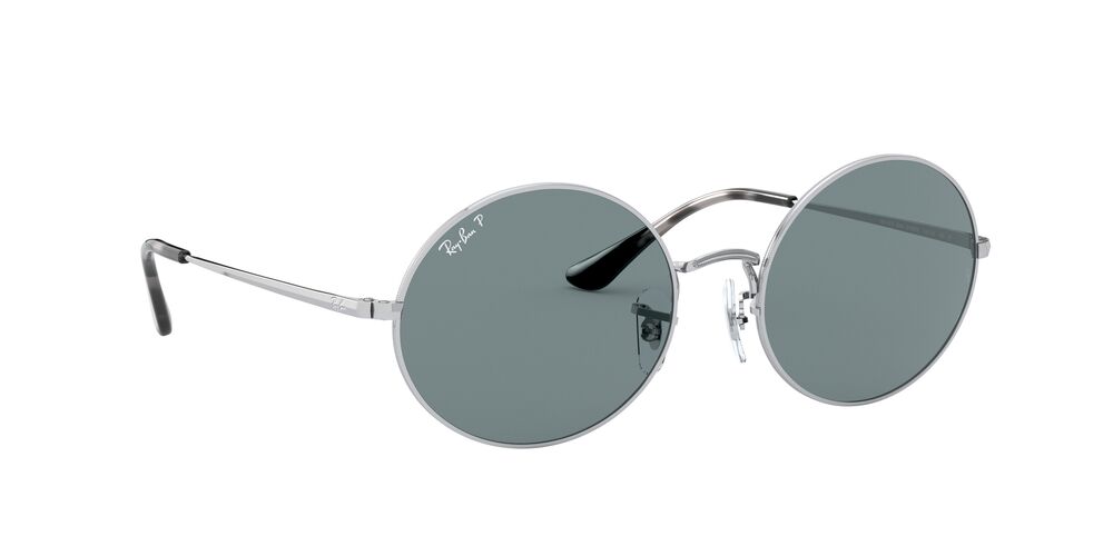 Anteojos De Sol Ray-Ban RB1970 Oval Azul/Plateado