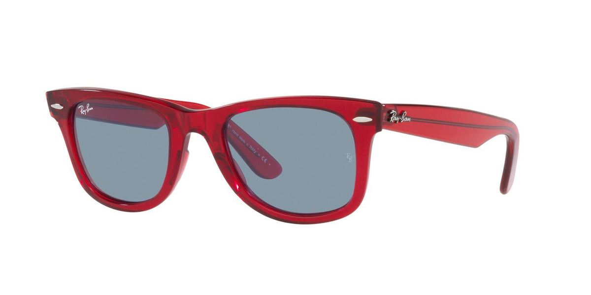 Ray Ban Rojos Anteojos De Sol Ray-Ban RB2140 Wayfarer Azul/Rojo – Ópticas GMO
