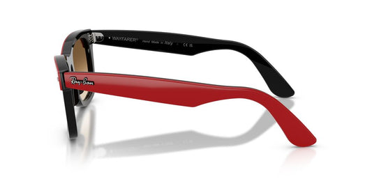 Anteojos De Sol Ray-Ban RB2240 Wayfarer Red On Black Clear Gradient Brown Café/Rojo