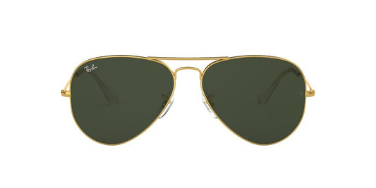 Anteojos De Sol Ray-Ban RB3025 Aviator Large Metal Verde/Dorado