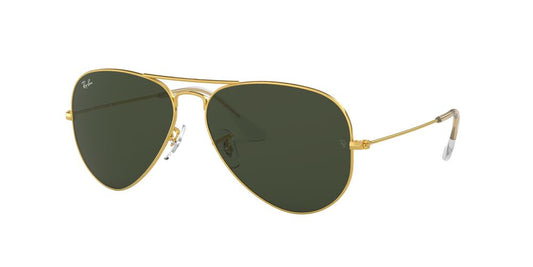 Anteojos De Sol Ray-Ban RB3025 Aviator Large Metal Verde/Dorado