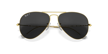 Anteojos De Sol Ray-Ban RB3025 Aviator Large Metal Negro/Dorado
