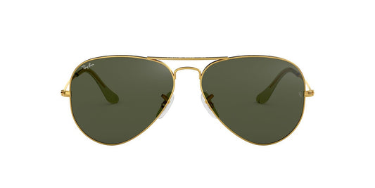 Anteojos De Sol Ray-Ban RB3025 Aviator Large Metal Verde/Dorado
