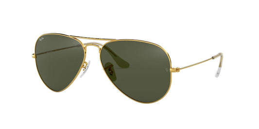 Anteojos De Sol Ray-Ban RB3025 Aviator Large Metal Verde/Dorado