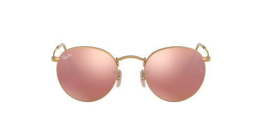 Anteojos De Sol Ray-Ban RB3447 Round Metal Rosa/Dorado