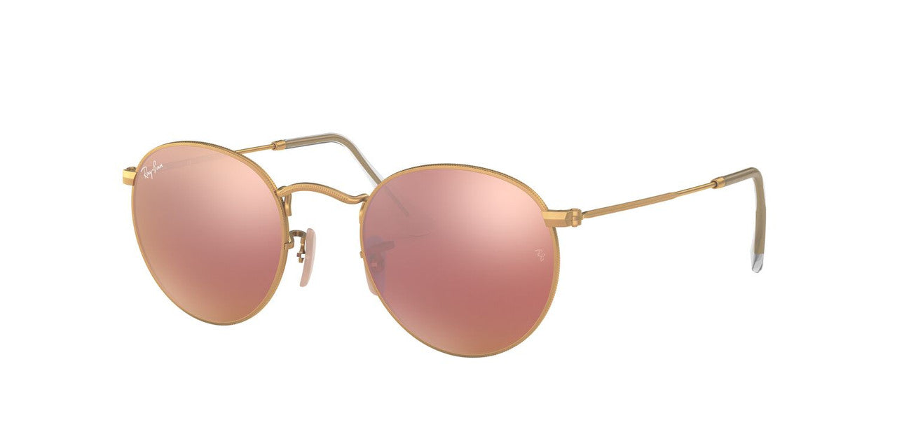 Anteojos De Sol Ray-Ban RB3447 Round Metal Rosa/Dorado