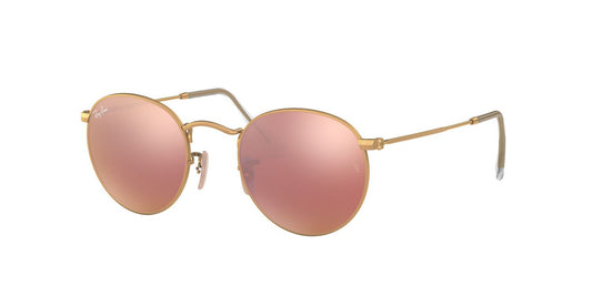 Anteojos De Sol Ray-Ban RB3447 Round Metal Rosa/Dorado