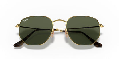 Anteojos De Sol Ray-Ban RB3548N Hexagonal Verde/Dorado