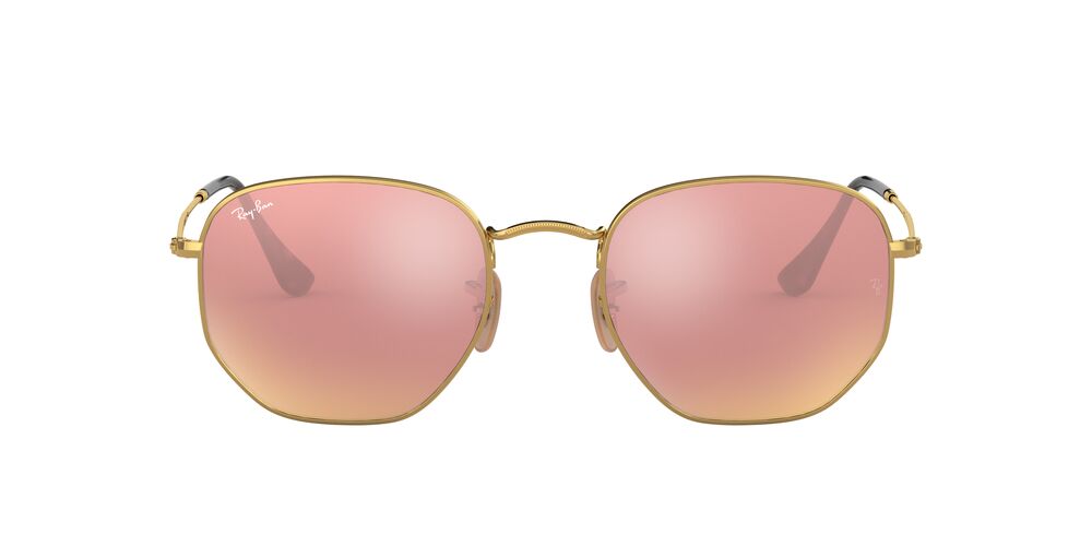 Anteojos De Sol RB3548N Hexagonal Rosado/Dorado