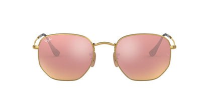 Anteojos De Sol RB3548N Hexagonal Rosado/Dorado