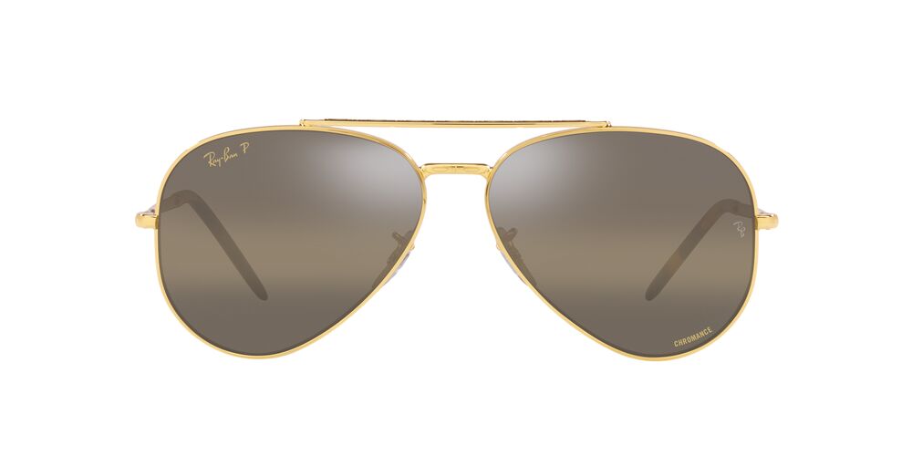 Anteojos De Sol Ray-Ban RB3625 New Aviator Café/Dorado