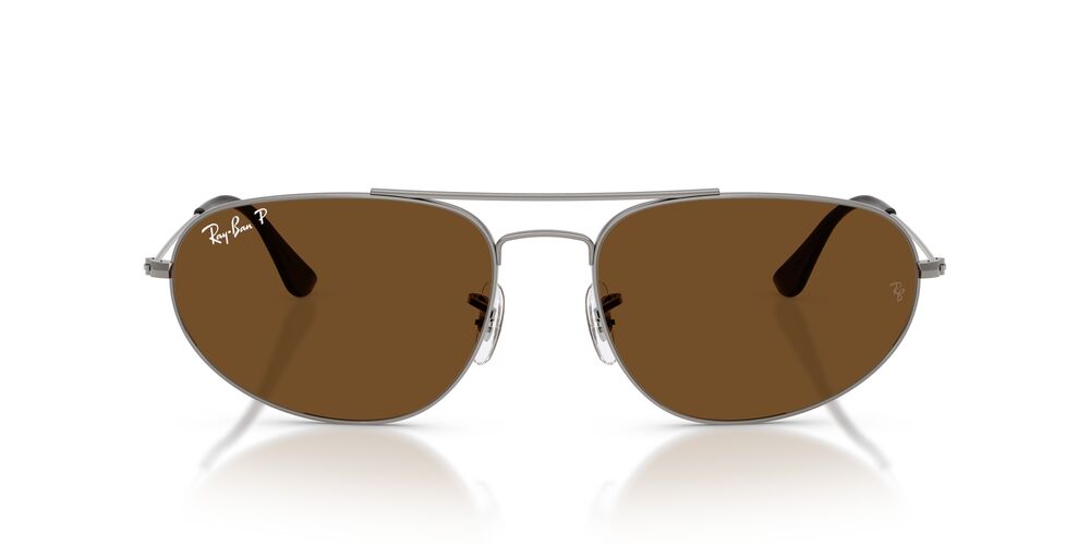 Anteojos De Sol Ray-Ban RB3945 Gunmetal Brown Polar Marron/Gris