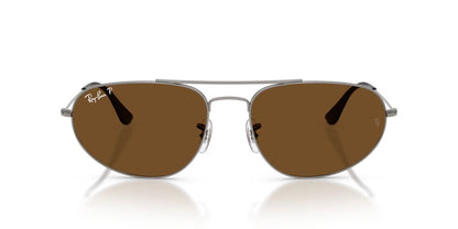 Anteojos De Sol Ray-Ban RB3945 Gunmetal Brown Polar Marron/Gris