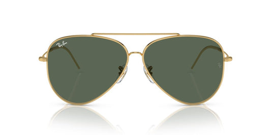 Anteojos De Sol Ray-Ban RBR0101S Aviator Reverse Verde/Dorado