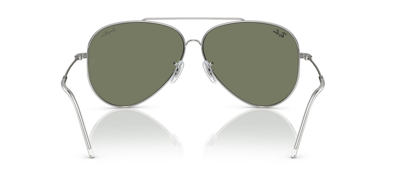 Anteojos De Sol Ray-Ban RBR0101S Aviator Reverse Verde/Plateado