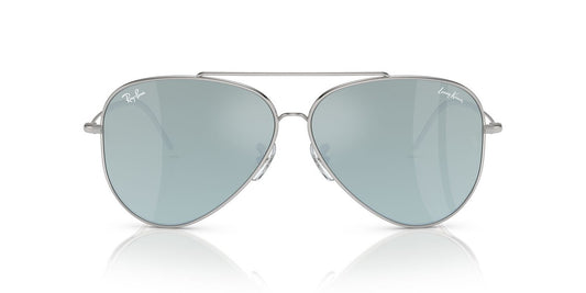 Anteojos De Sol Ray-Ban RBR0101S Aviator Reverse Verde/Plateado