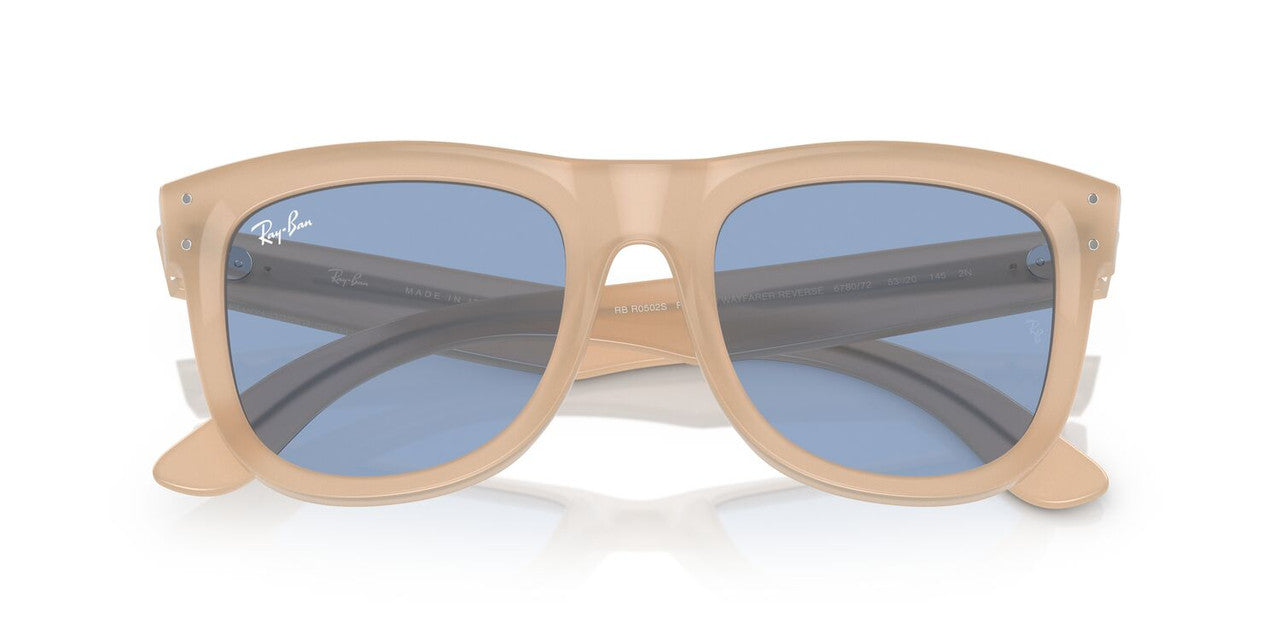 Anteojos De Sol Ray-Ban RBR0502S Wayfarer Reverse Celeste/Beige