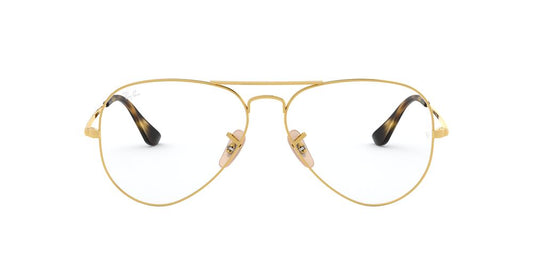 Anteojos Ópticos Ray-Ban RX6489 Aviator Dorado