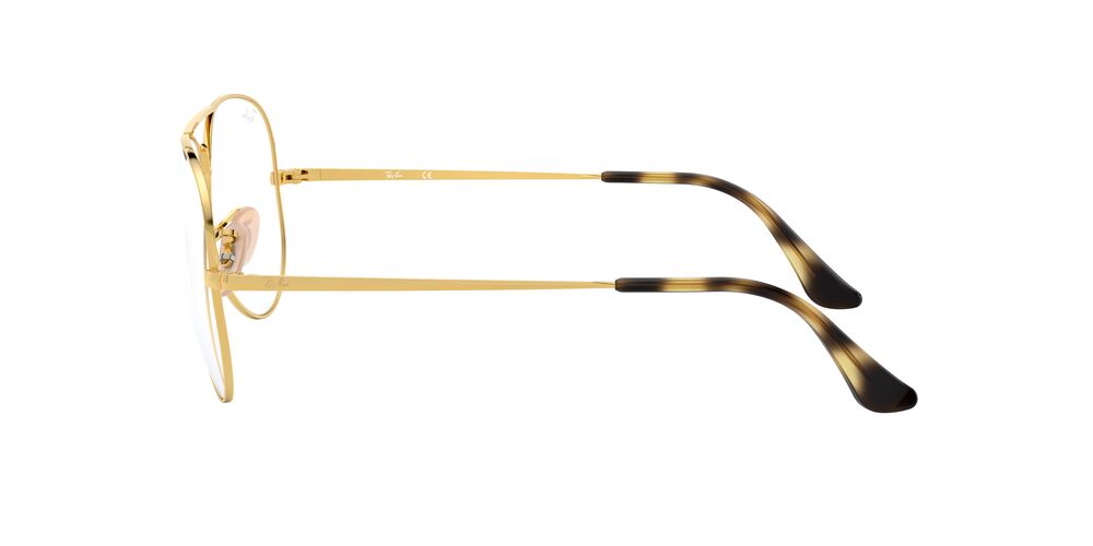 Anteojos Ópticos Ray-Ban RX6489 Aviator Dorado