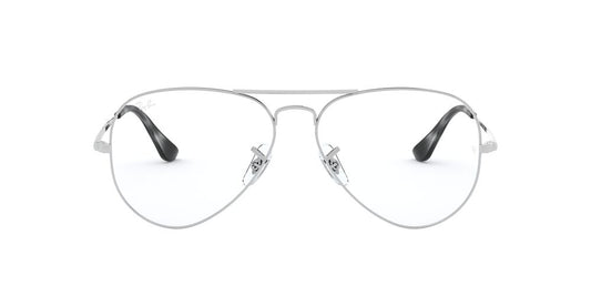 Anteojos Ópticos Ray-Ban RX6489 Aviator Plateado