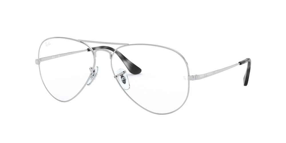 Anteojos Ópticos Ray-Ban RX6489 Aviator Plateado